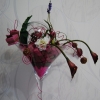 Vase martini fushia chocolat