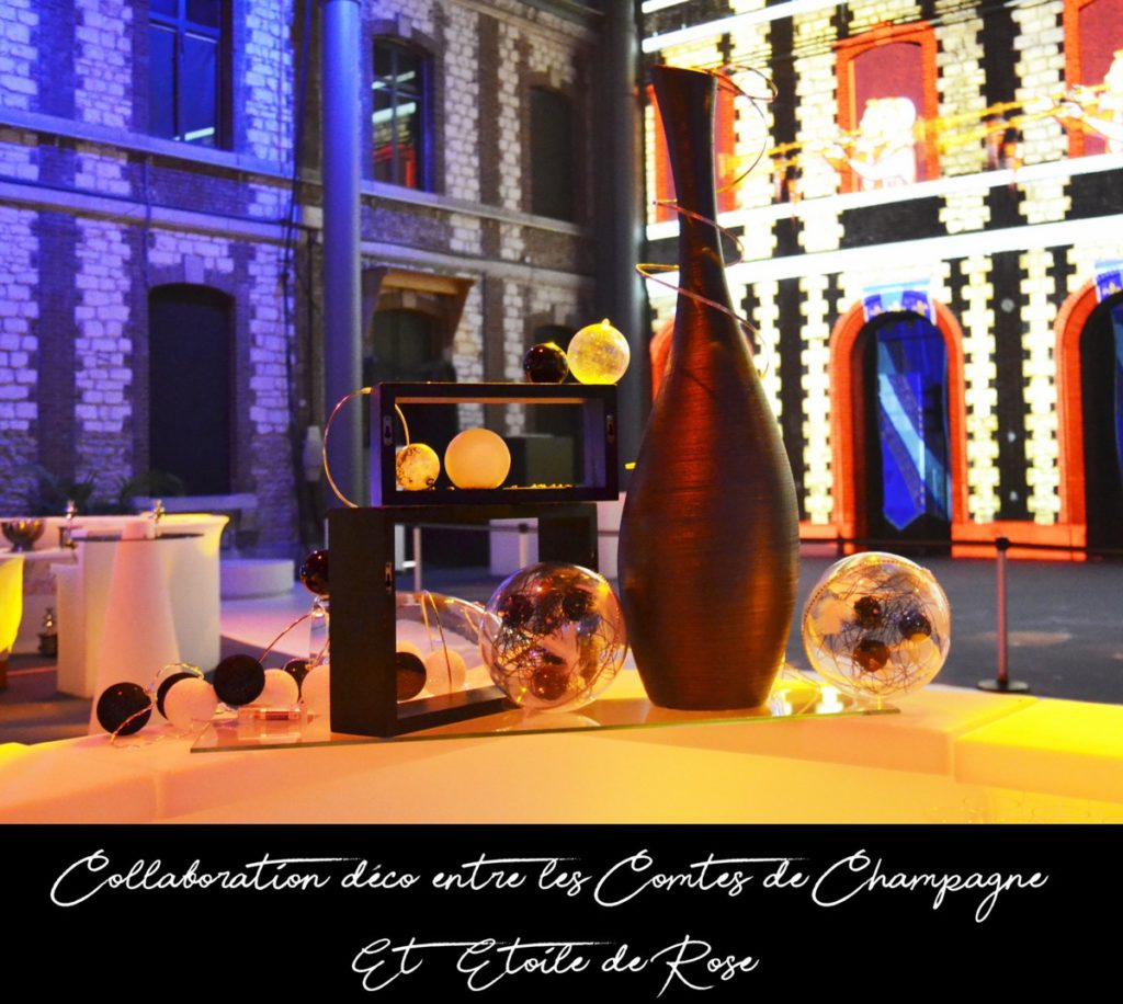 Décoration de pôles traiteurs, thème Bulles et Champagne