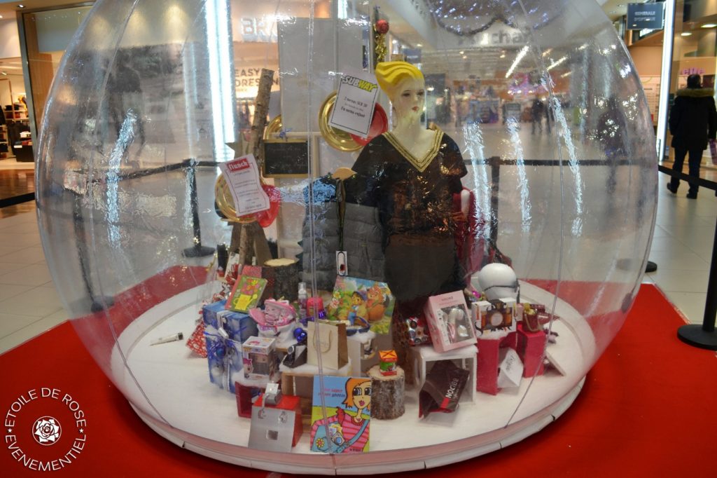 Décoration d'une vitribulle pour la galerie marchande Auchan