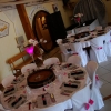 Mariage fuchsia noir blanc