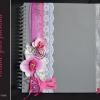 Livre d'or fuchsia gris blanc