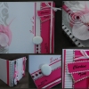 livre dor fuchsia argenté blanc