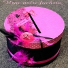 Urne noire fuchsia