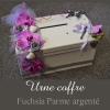 Urne fuchsia parme argenté