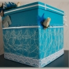 Urne mariage turquoise