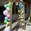 Mariage boules japonaises rose bleu vert