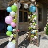 Mariage boules japonaises rose bleu vert