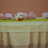 Table d'honneur, Mariage vert et rose tendre