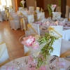 Tables de mariages rose et or