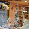 Vitrine de Noël rose et gris