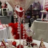 Table de St Valentin sophistiquée, en rouge et or