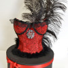 Urne corset rouge et noire modèle exclusif
