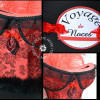 Urne corset rouge et noire