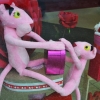 Vitrine de St Valentin Panthère rose