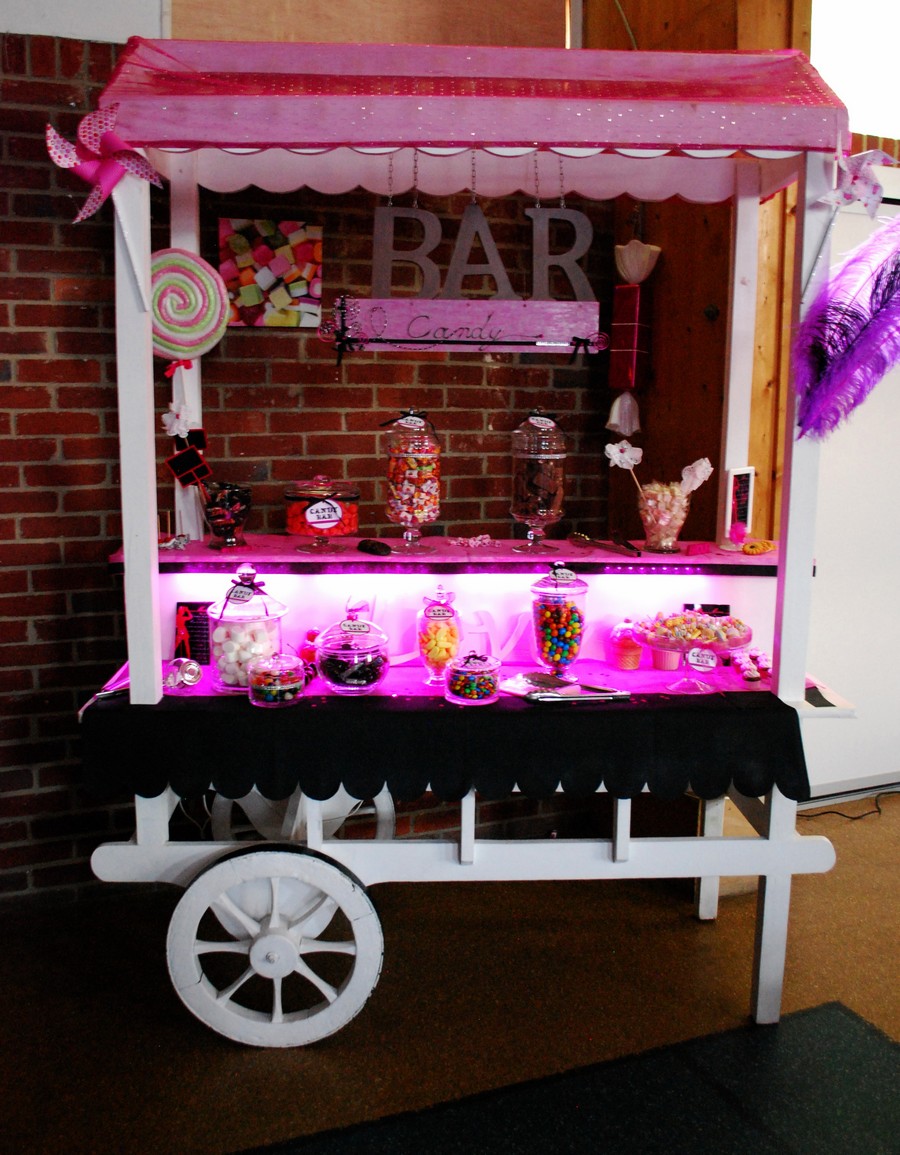Bar à bonbons, candy bar thème cabaret