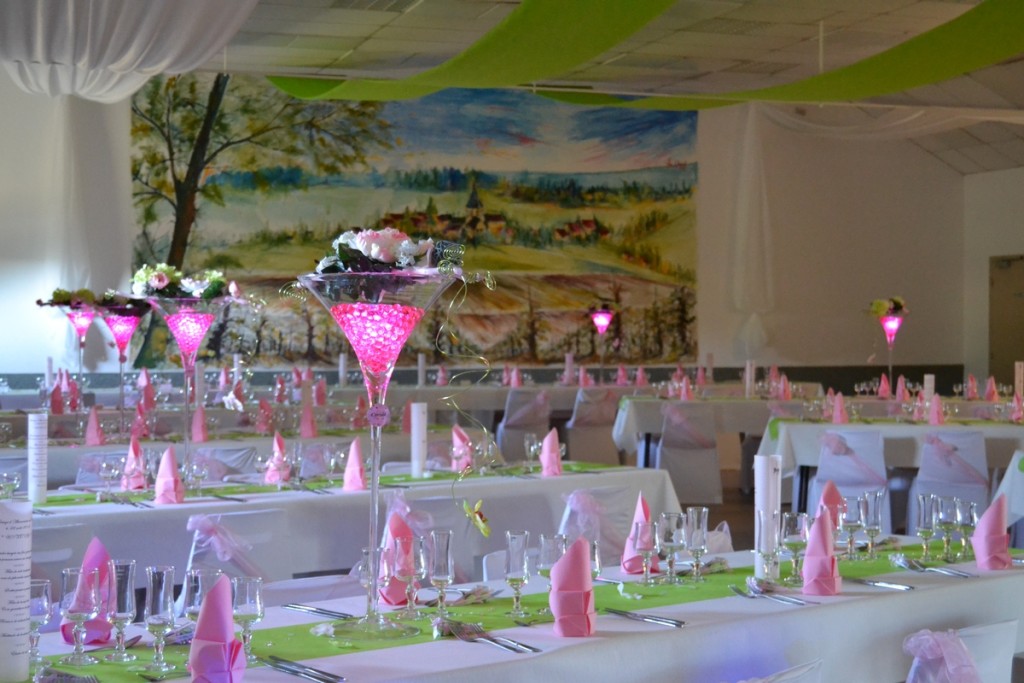  Mariage vert et rose tendre