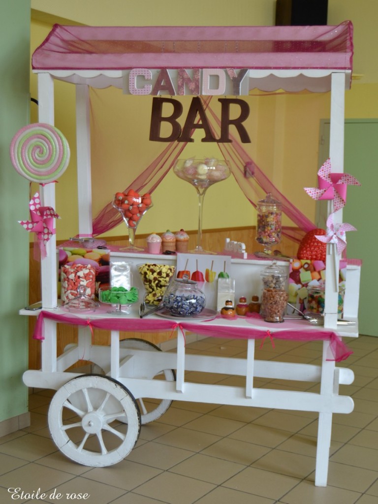 Candy bar thème gourmandises d'antan
