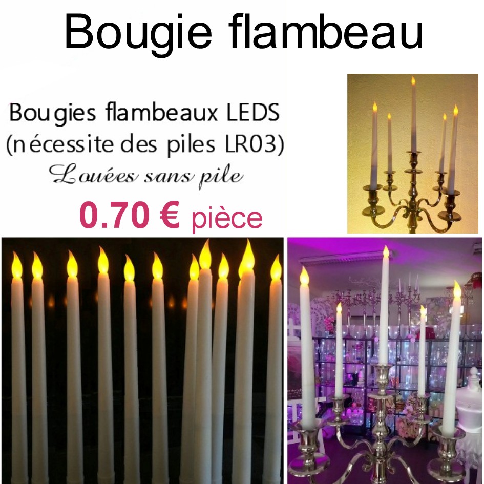 Bougie bFlambeau LED en location