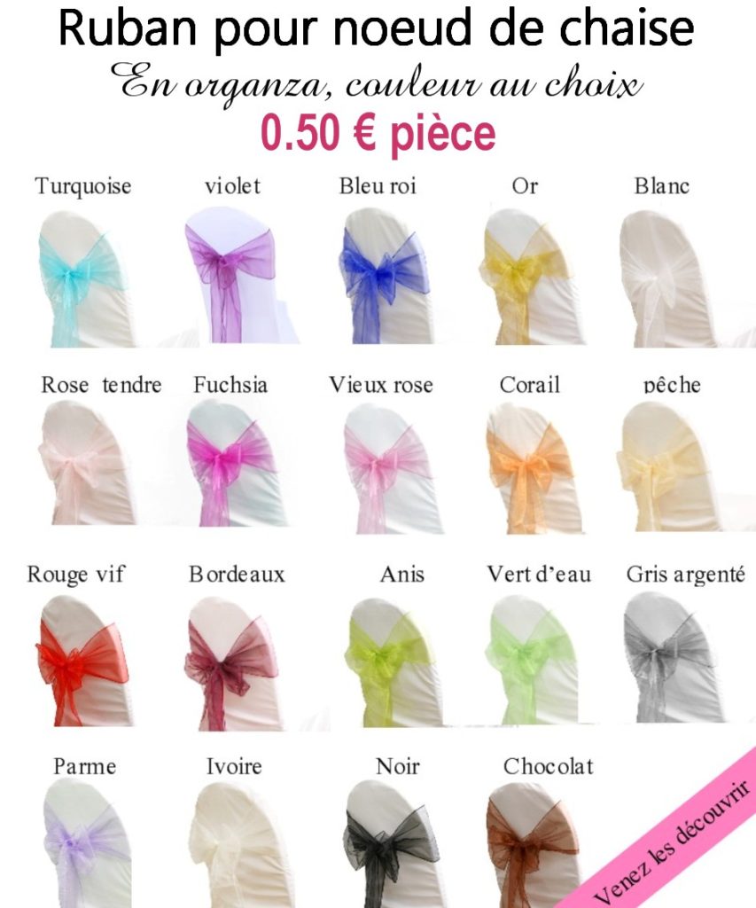 Location de nœud de chaise organza
