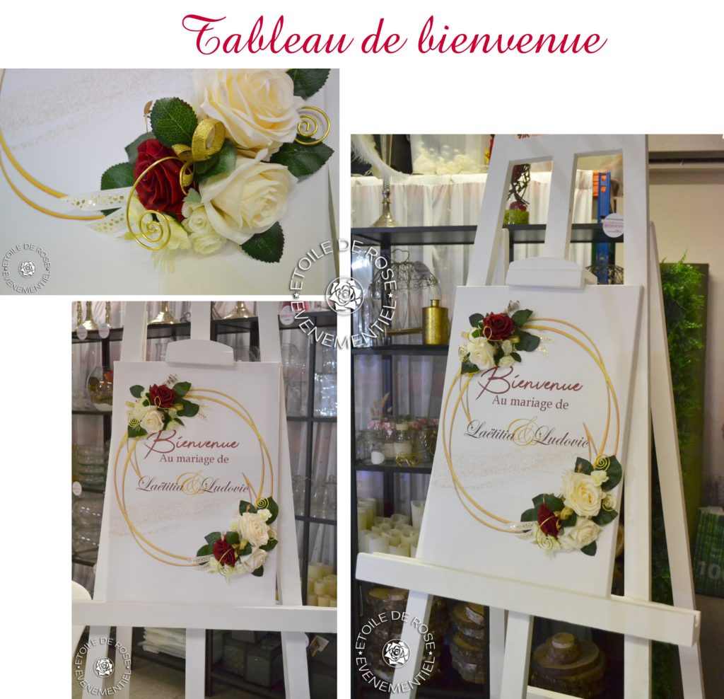 Tableau de bienvenue mariage