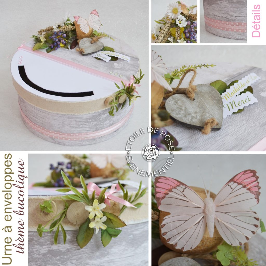 Urne bucolique rose